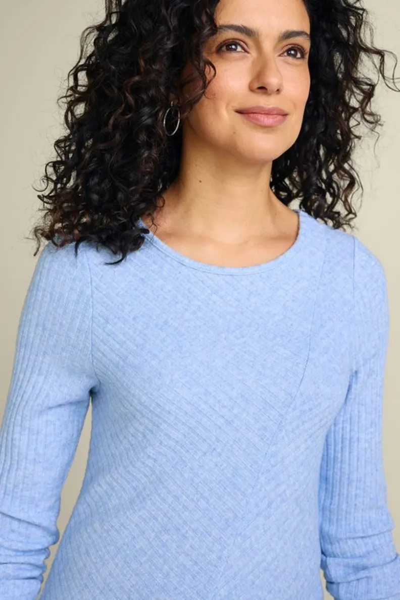 Sofisticada túnica asimétrica con textura artesanal - Blusa casual de corte moderno by Soft Surroundings