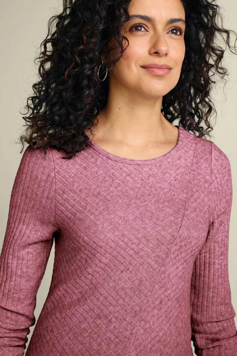 Sofisticada túnica asimétrica con textura artesanal - Blusa casual de corte moderno by Soft Surroundings