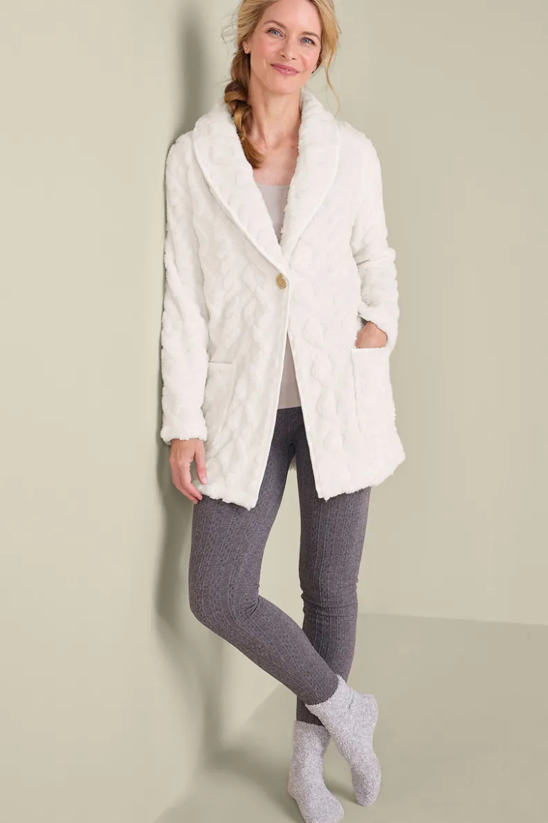 Suéteres y Cárdiganes | Pijamas y Ropa de Hogar - Cárdigan Texturizado Azucarado Colección Confort Absoluto - Diseño Exquisito SugarSwizzle