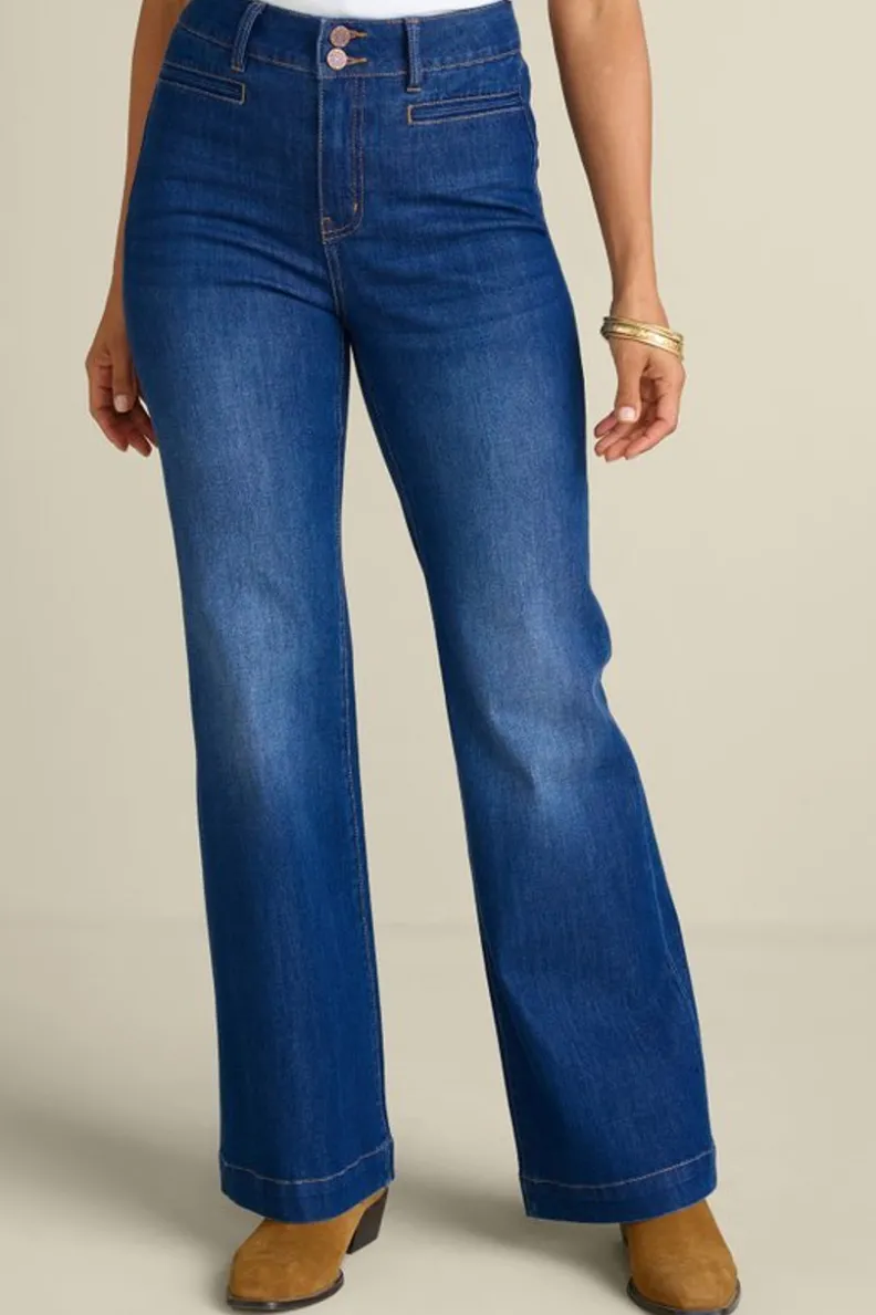 Malta Jeans by Soft Surroundings - Pantalones Vaqueros Premium con Comodidad Excepcional y Diseño Único
