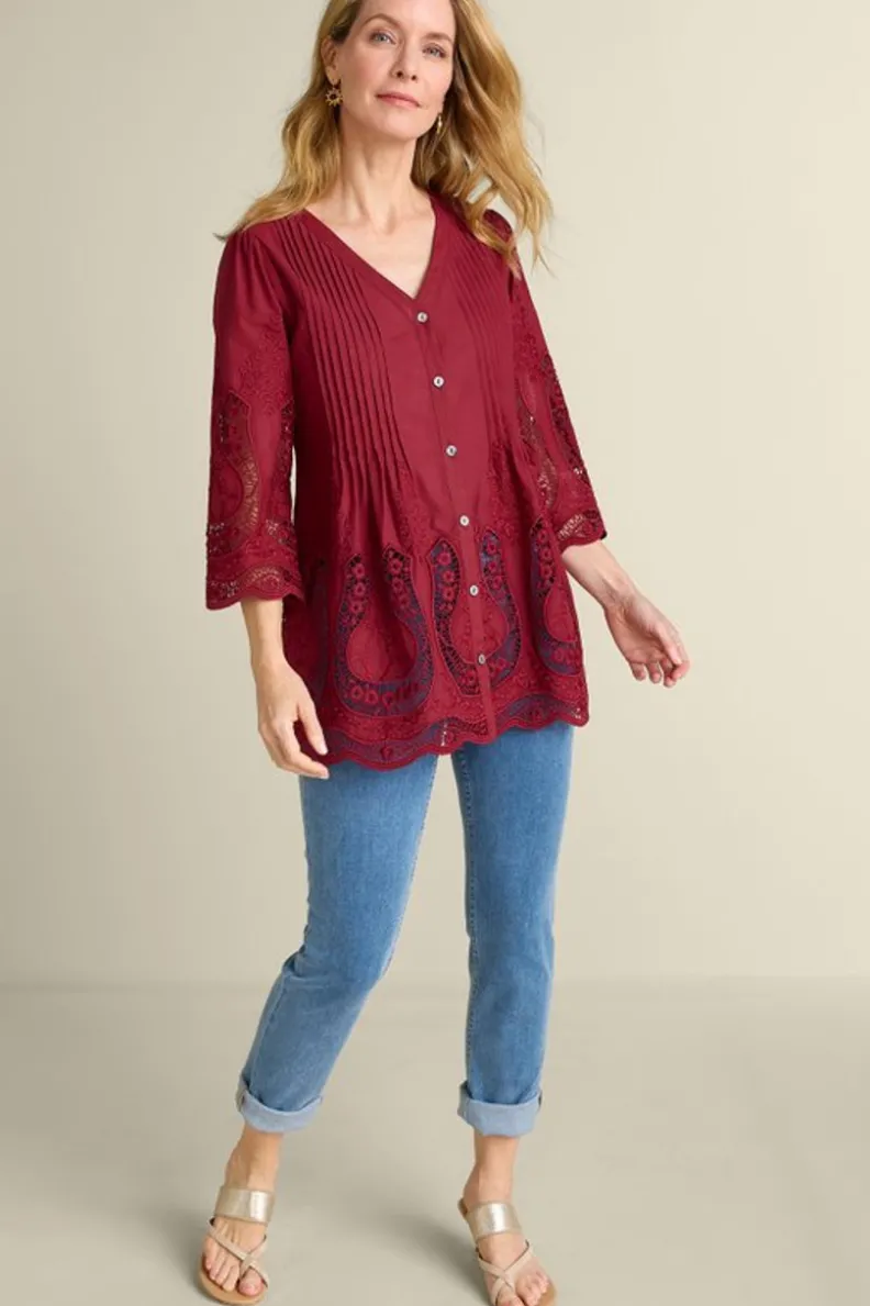Blusa Trella con Detalle de Ojales - Estilo Aireado y Confort de Soft Surroundings