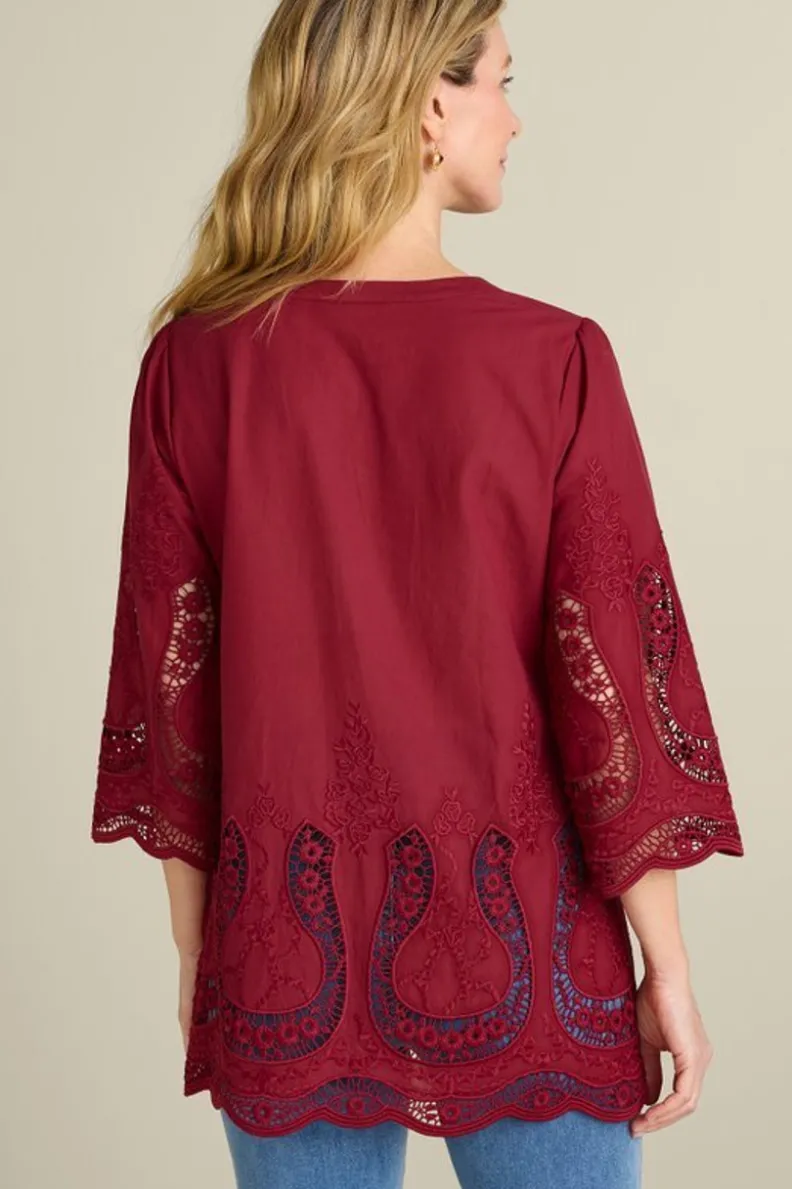 Blusa Trella con Detalle de Ojales - Estilo Aireado y Confort de Soft Surroundings