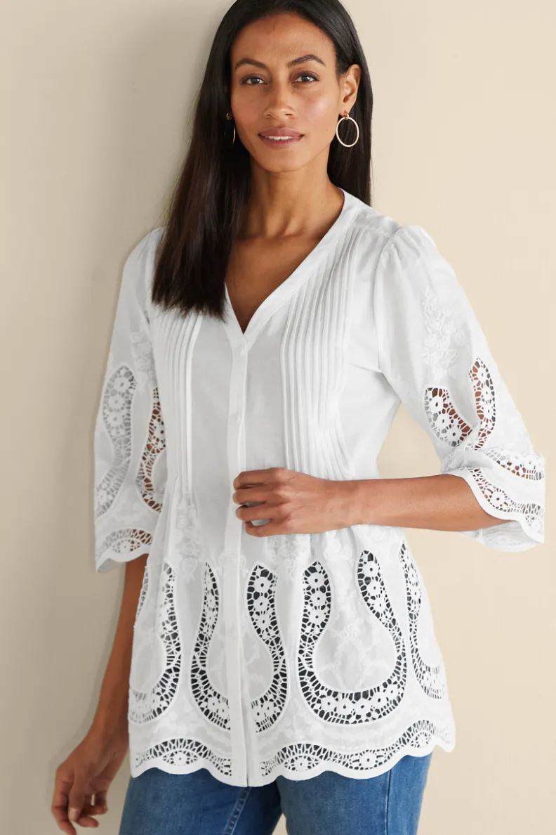 Blusa Trella con Detalle de Ojales - Estilo Aireado y Confort de Soft Surroundings