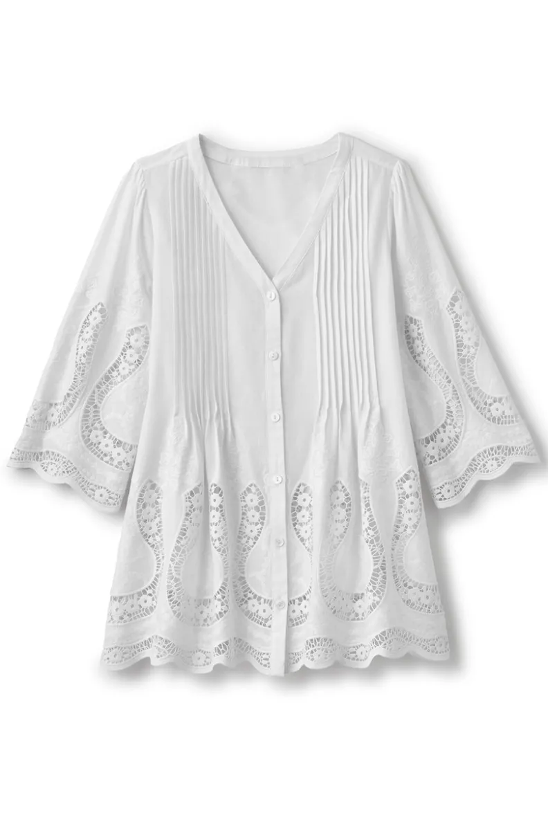 Blusa Trella con Detalle de Ojales - Estilo Aireado y Confort de Soft Surroundings
