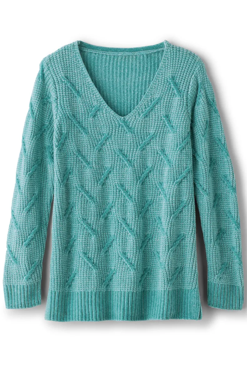 Suéteres de Invierno - Trina Chenille Ultra Suave para Mujer | Abrigos Cálidos con Tejido Premium | Colección Soft Surroundings
