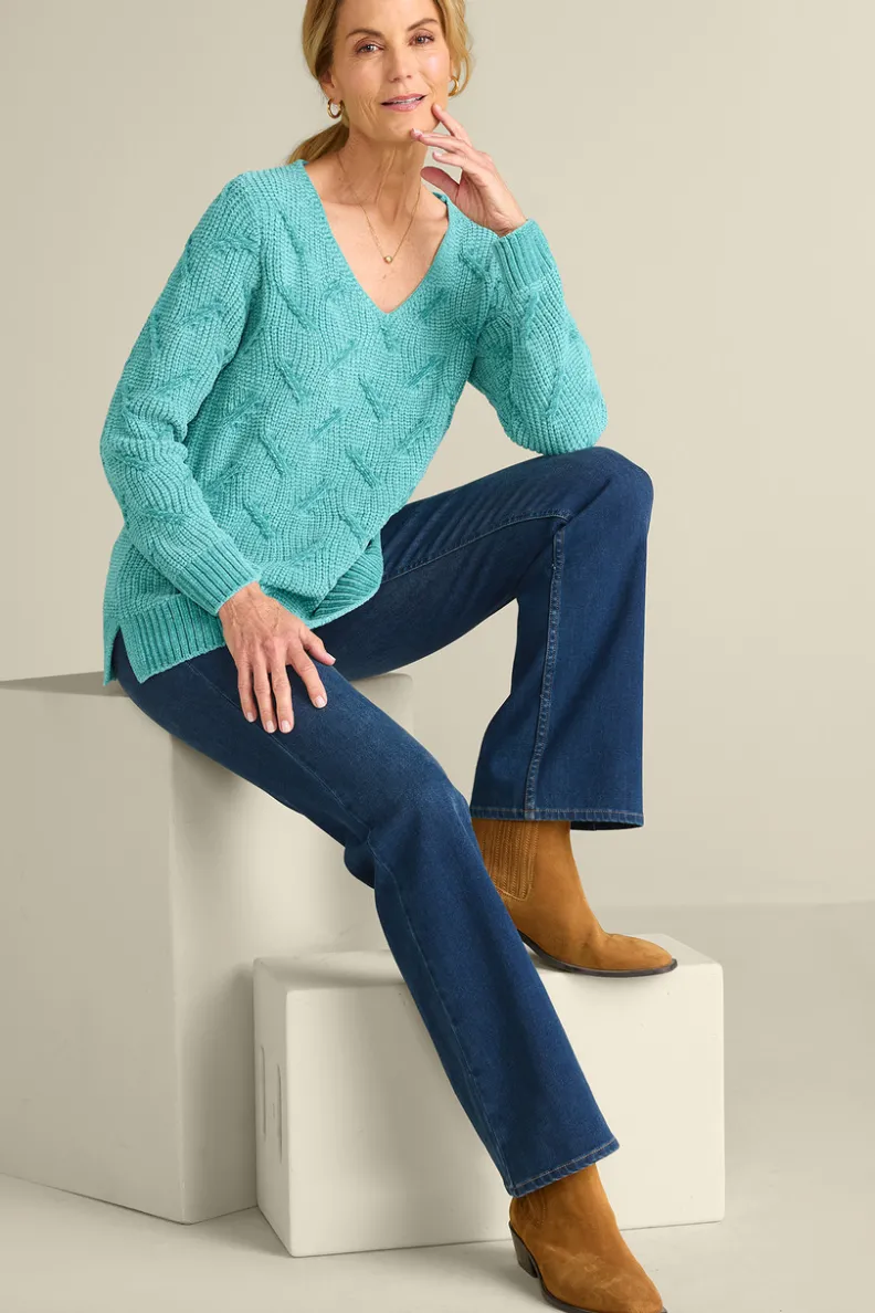Suéteres de Invierno - Trina Chenille Ultra Suave para Mujer | Abrigos Cálidos con Tejido Premium | Colección Soft Surroundings