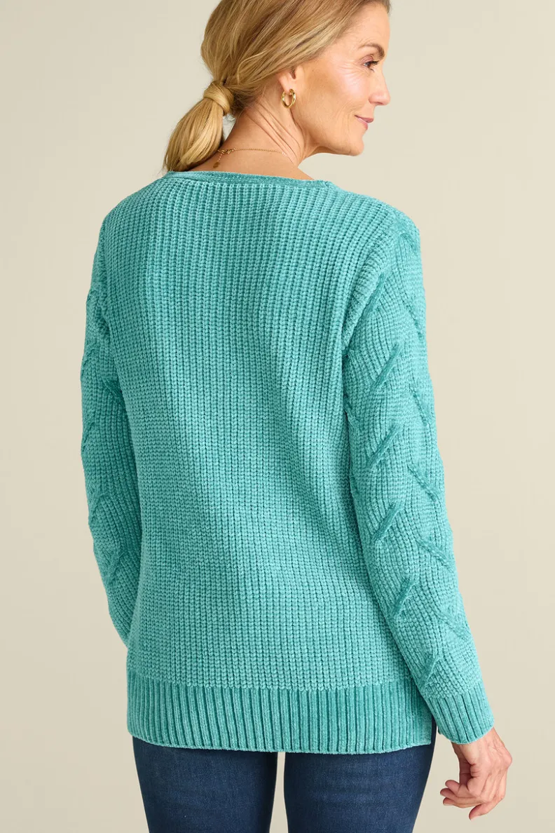 Suéteres de Invierno - Trina Chenille Ultra Suave para Mujer | Abrigos Cálidos con Tejido Premium | Colección Soft Surroundings