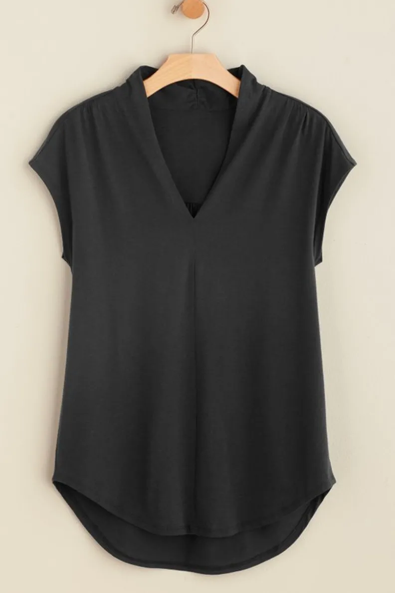 Blusa Hawaiana Crepuscular con Estampado Exótico - Diseño Cómodo de Soft Surroundings