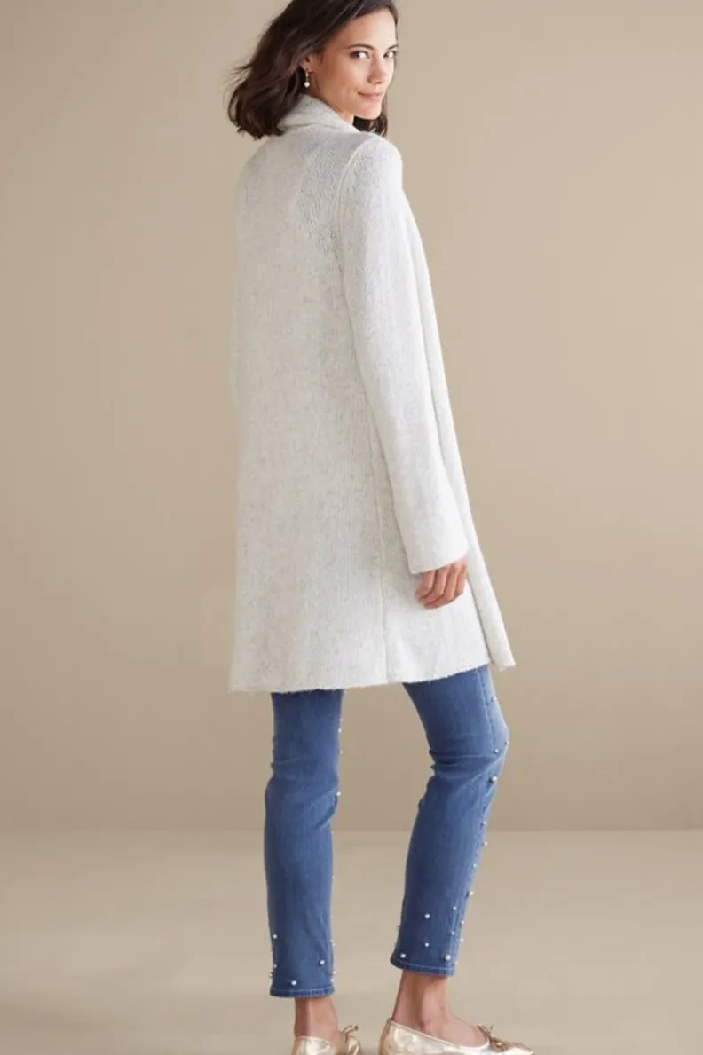 Jeans rectos perla en lavado azul helado - Soft Surroundings Denim Ultimate con detalles premium