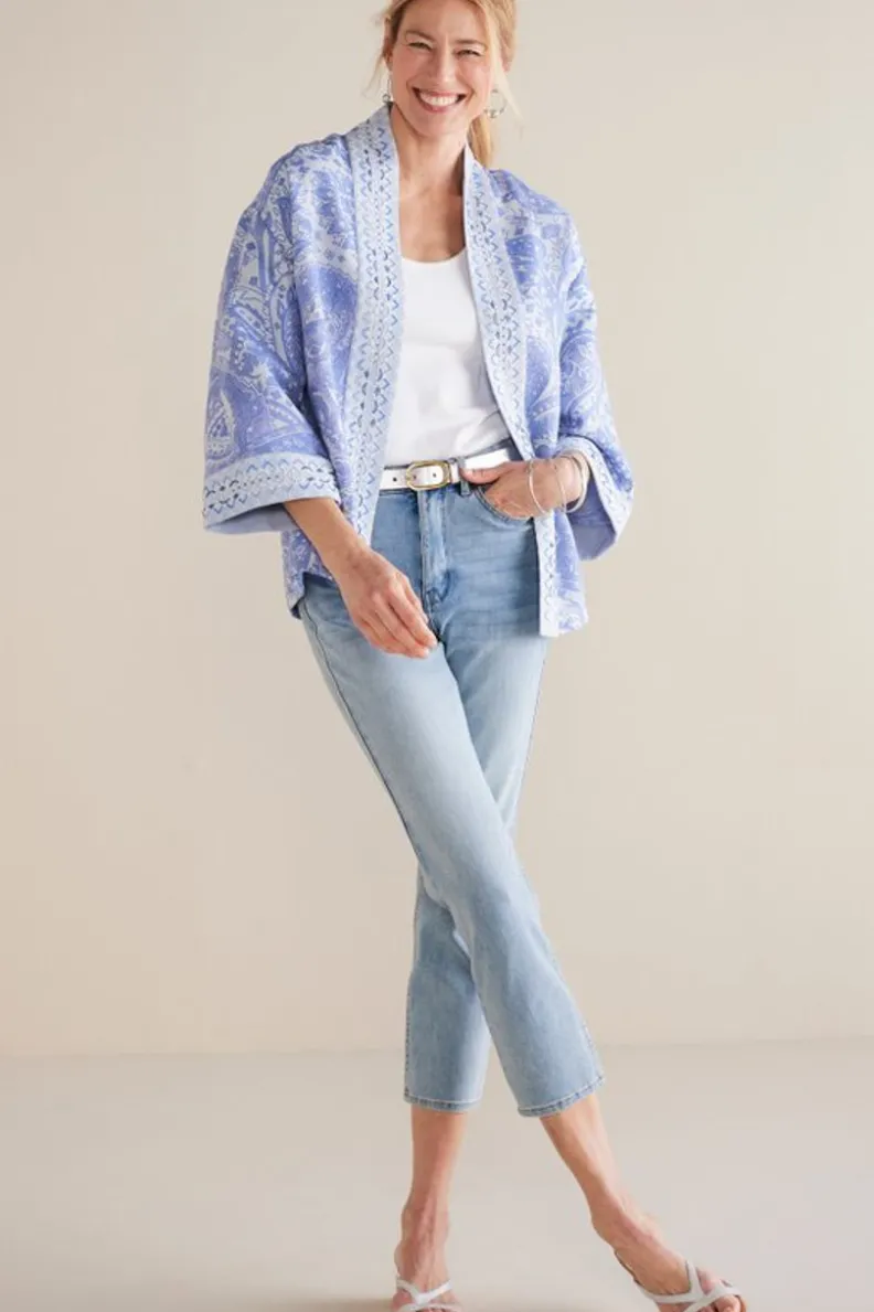 Vaqueros Soft Surroundings: Corte Slim en Denim Premium con Detalle Crop para un Estilo Moderno y Cómodo