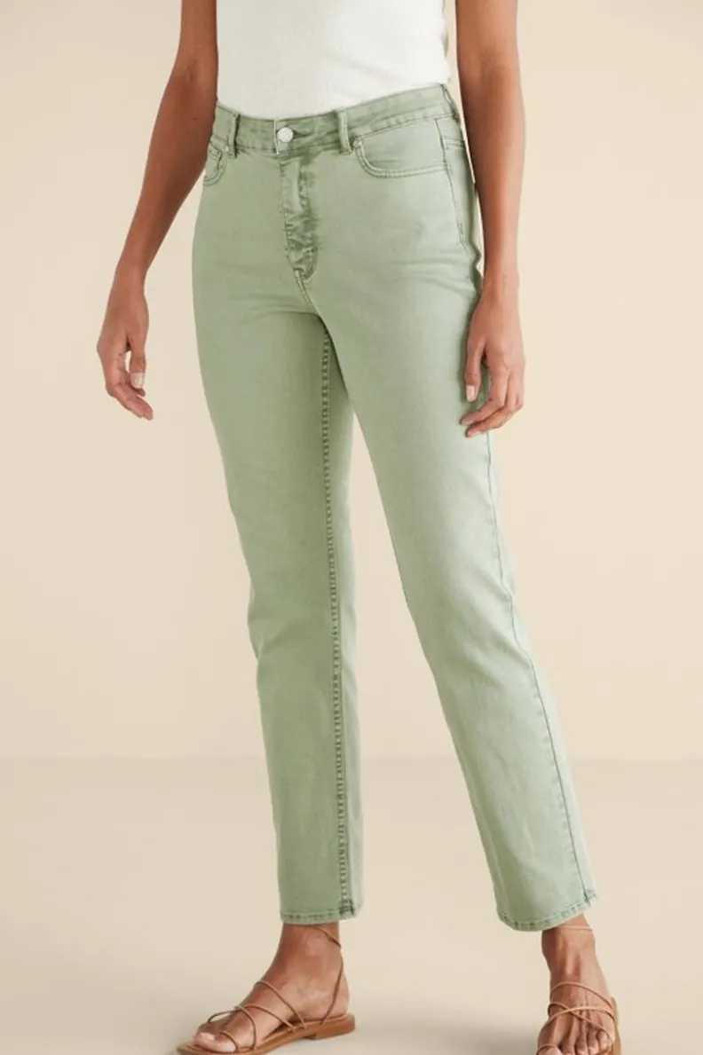 Jeans Soft Surroundings: Vaqueros Rectos en Denim Ultraconfort - Estilo Clásico que Acompaña Tu Movimiento