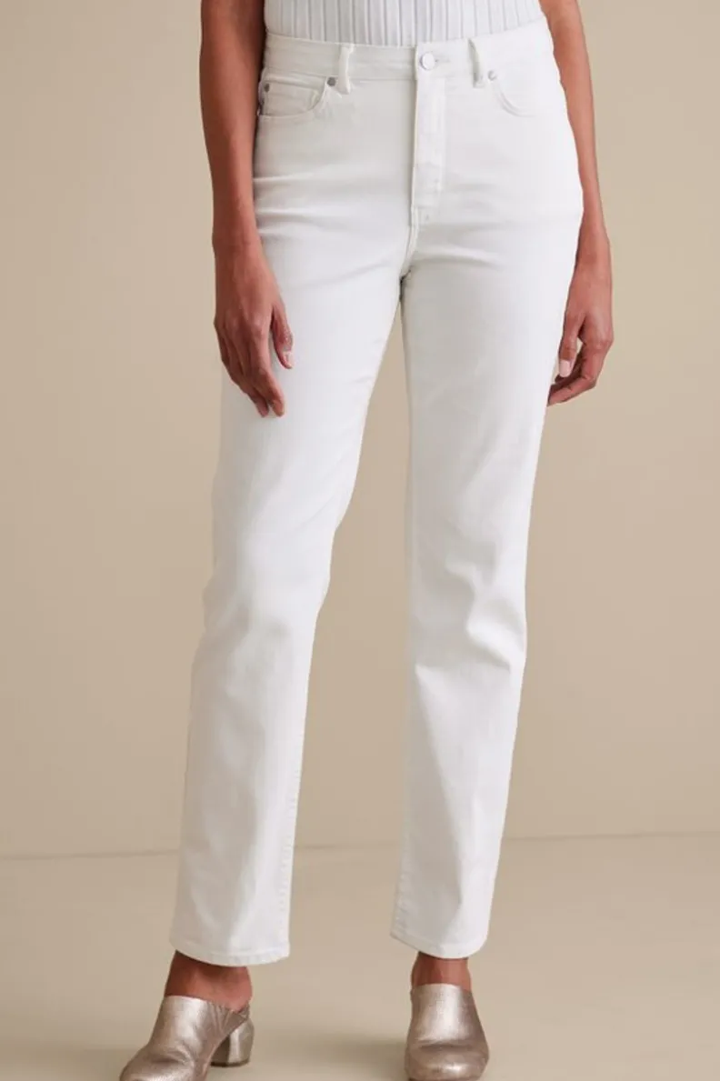Jeans Soft Surroundings: Vaqueros Rectos en Denim Ultraconfort - Estilo Clásico que Acompaña Tu Movimiento