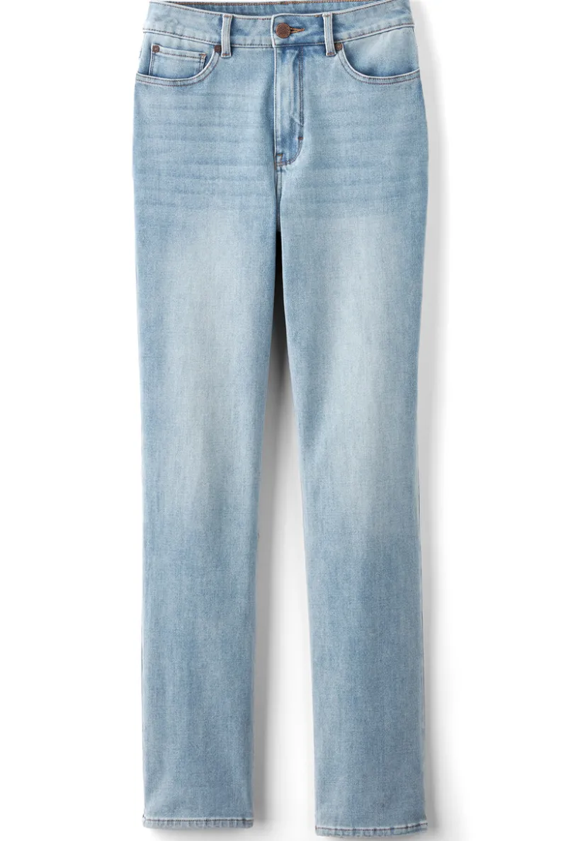 Jeans Soft Surroundings: Vaqueros Rectos en Denim Ultraconfort - Estilo Clásico que Acompaña Tu Movimiento