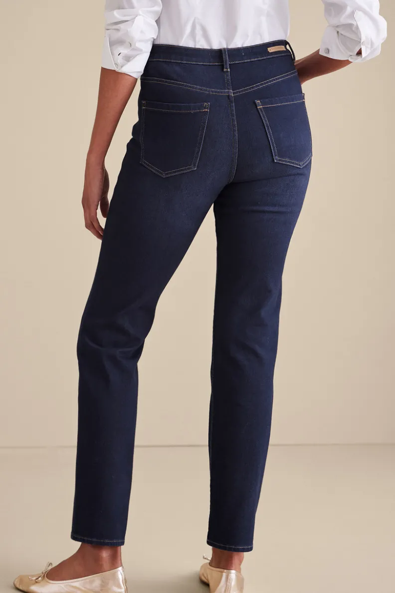 Jeans Soft Surroundings: Vaqueros Rectos en Denim Ultraconfort - Estilo Clásico que Acompaña Tu Movimiento