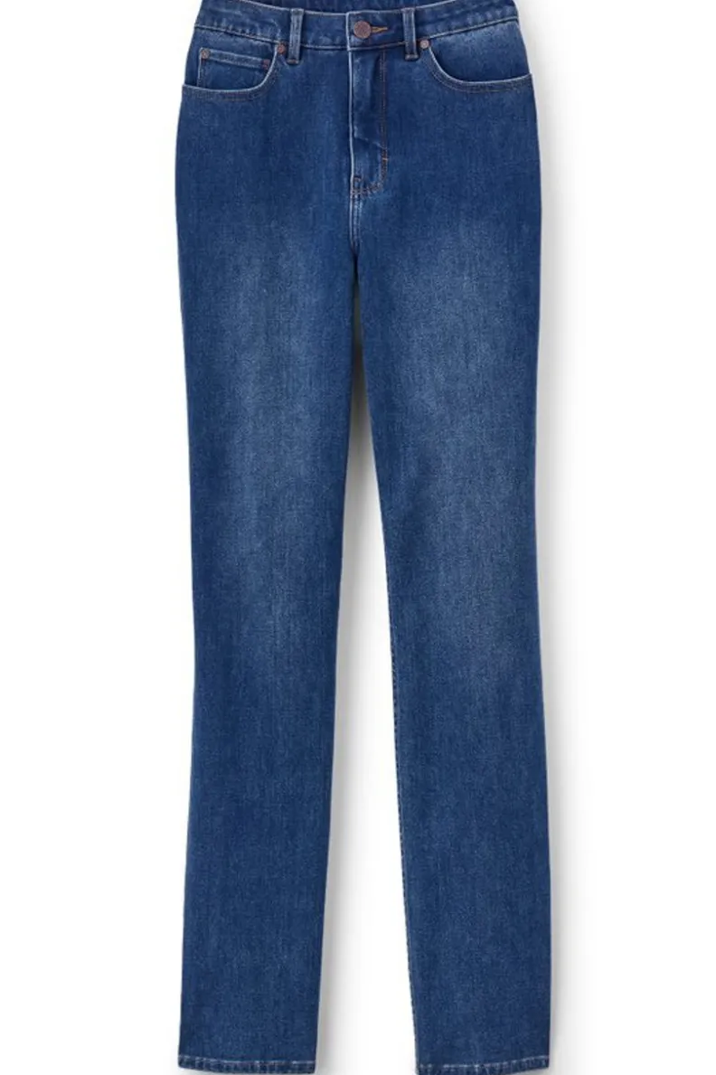 Jeans Soft Surroundings: Vaqueros Rectos en Denim Ultraconfort - Estilo Clásico que Acompaña Tu Movimiento