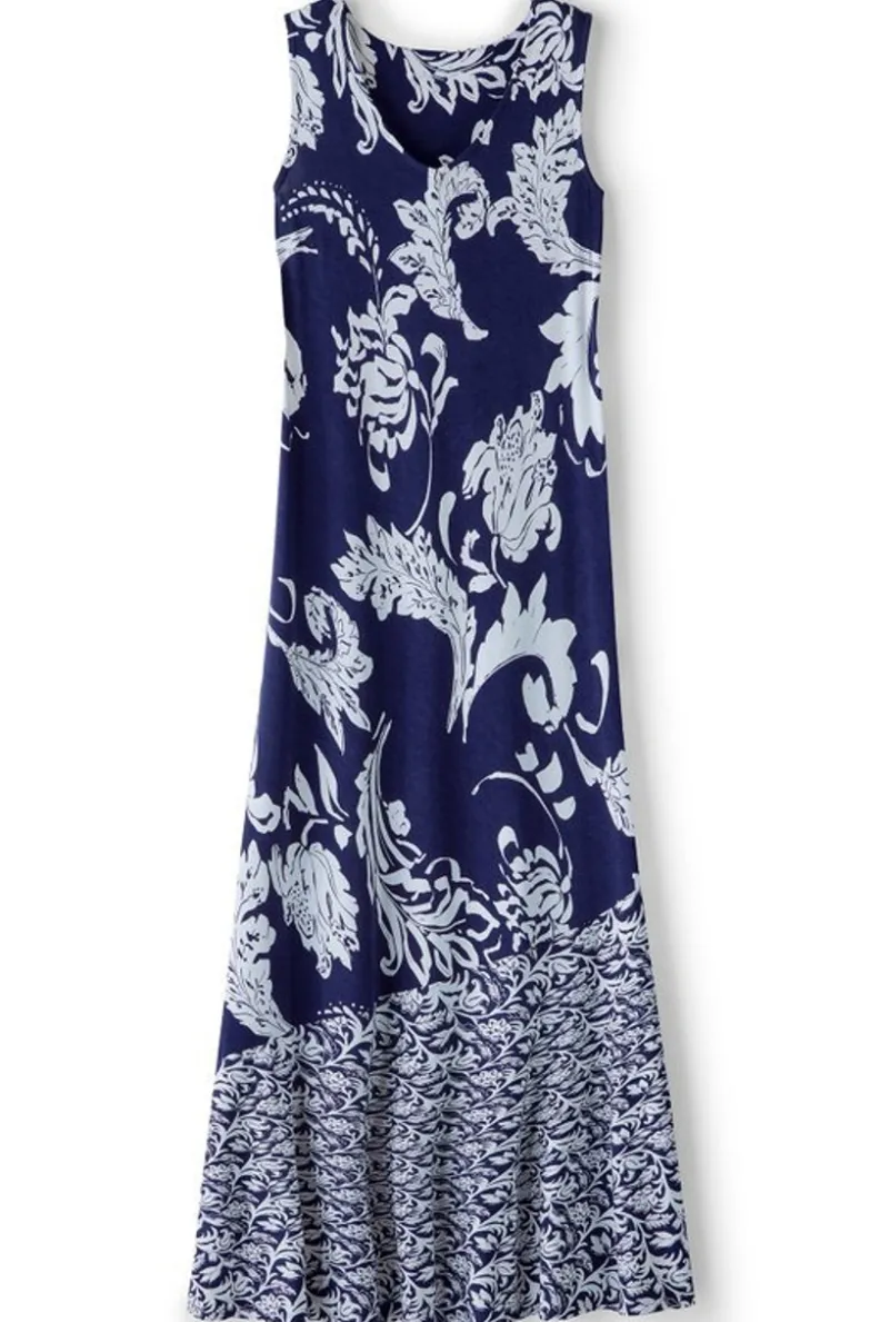 Vestido Largo Vaila con Toque Oceánico - Diseño Azores y Pañuelo Aéreo de Soft Surroundings