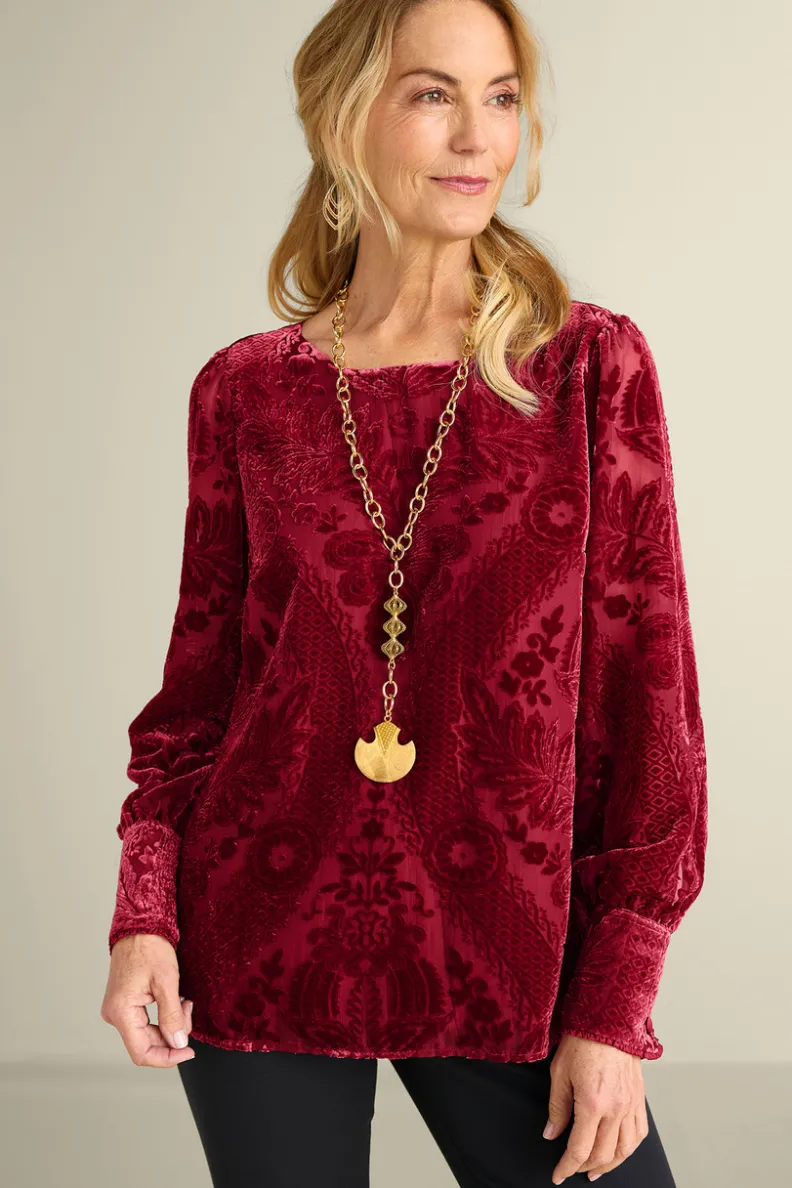 Blusa de terciopelo Vanetta - Elegancia suave para looks diarios | Colección Otoño-Invierno 2023 - Diseño Exclusivo en Telas Premium