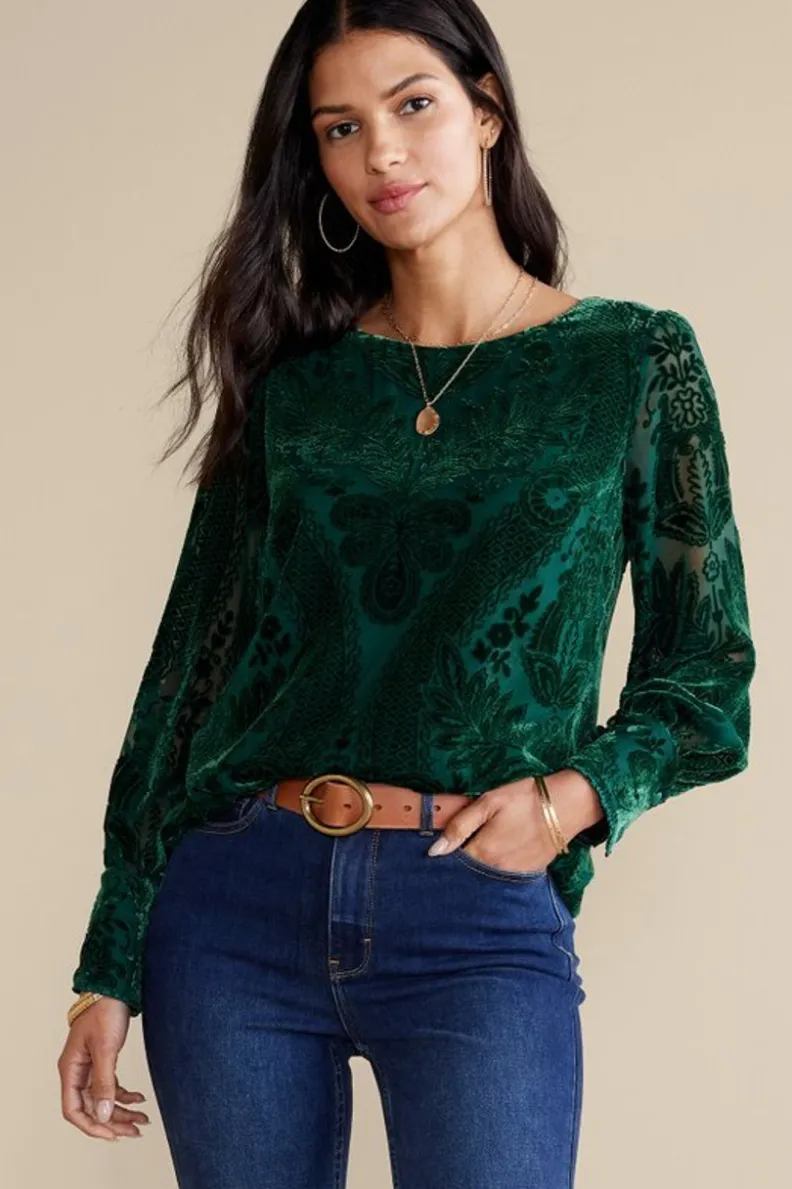 Blusa de terciopelo Vanetta - Elegancia suave para looks diarios | Colección Otoño-Invierno 2023 - Diseño Exclusivo en Telas Premium