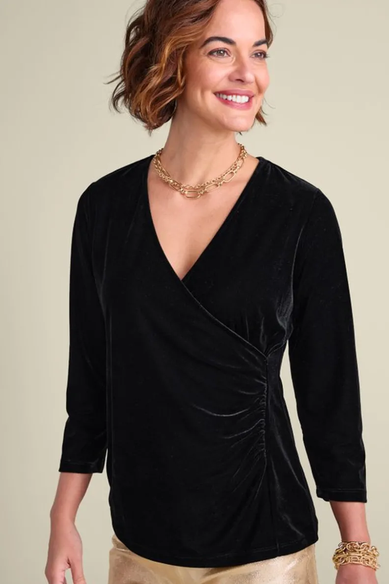 Jersey Alyssa en Terciopelo Suave - Diseño Cálido con Detalles de Punto Elegante