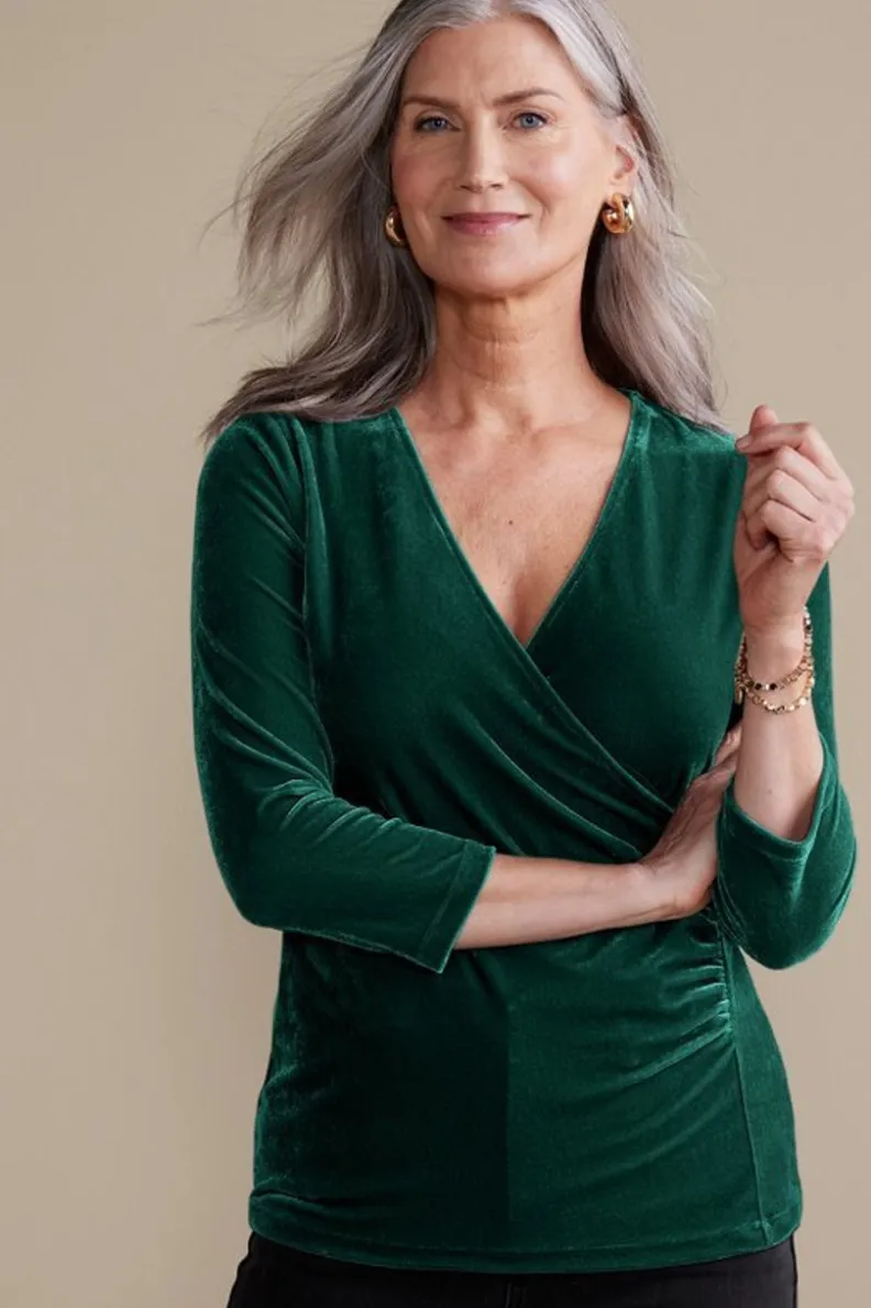 Jersey Alyssa en Terciopelo Suave - Diseño Cálido con Detalles de Punto Elegante
