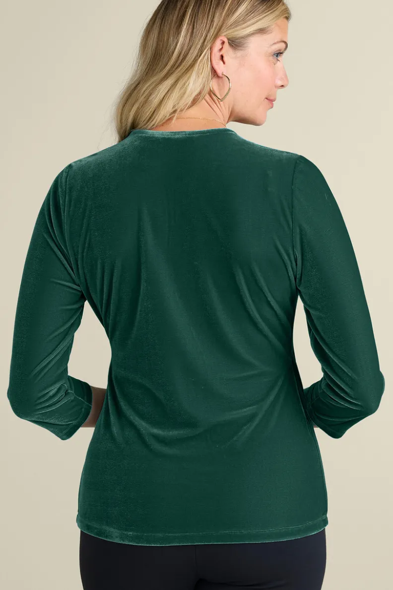 Jersey Alyssa en Terciopelo Suave - Diseño Cálido con Detalles de Punto Elegante