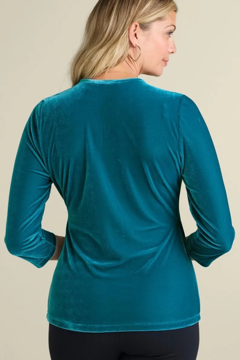 Jersey Alyssa en Terciopelo Suave - Diseño Cálido con Detalles de Punto Elegante
