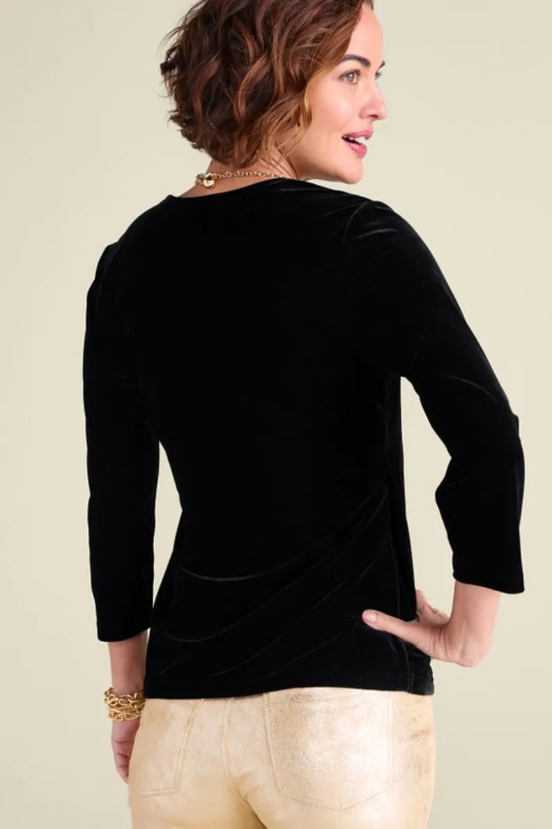 Jersey Alyssa en Terciopelo Suave - Diseño Cálido con Detalles de Punto Elegante