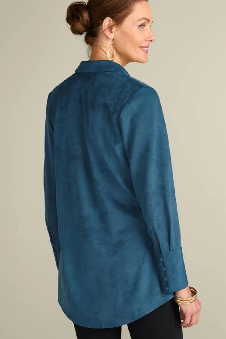 Vibrante Túnica en Ecopiel Suave Vida - Colección Otoño-Invierno by Tops & Soft Surroundings, Conforto y Estilo en Diseño Versátil