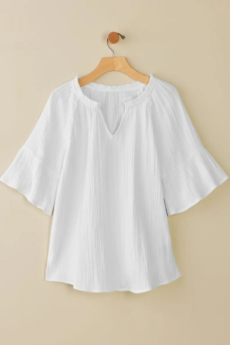 Jersey Suave de Gasilla Vinka en Coral Atardecer - Tops Entornos Cálidos