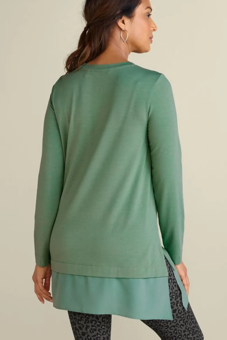 Túnica Willa de capas fluidas - Prenda versátil para looks casuales (Colección Otoño 2023, diseño suave de Soft Surroundings)