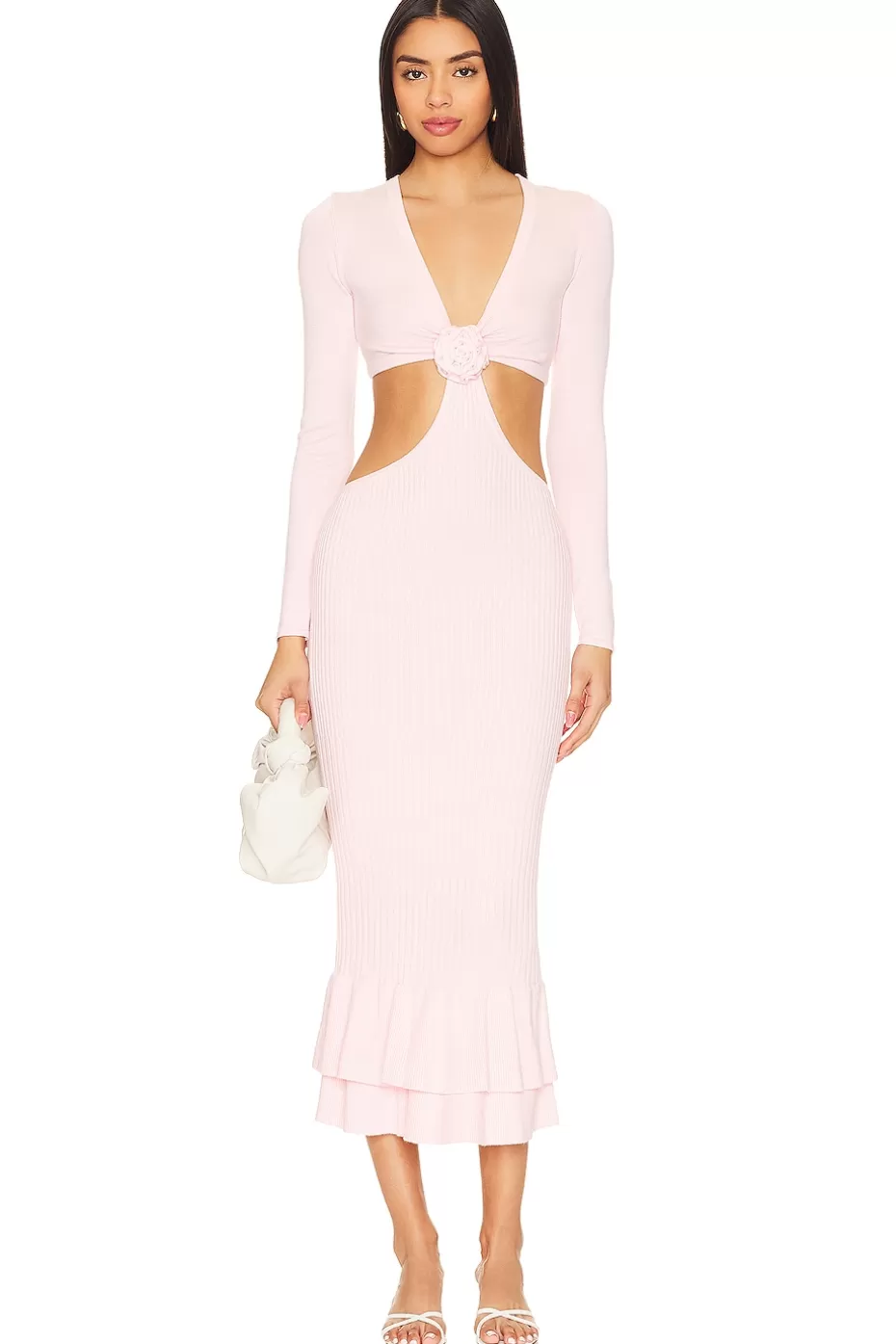 Vestido midi floral Wrenna de Lovers & Friends - Detalles de rosetas elegantes para ocasiones especiales